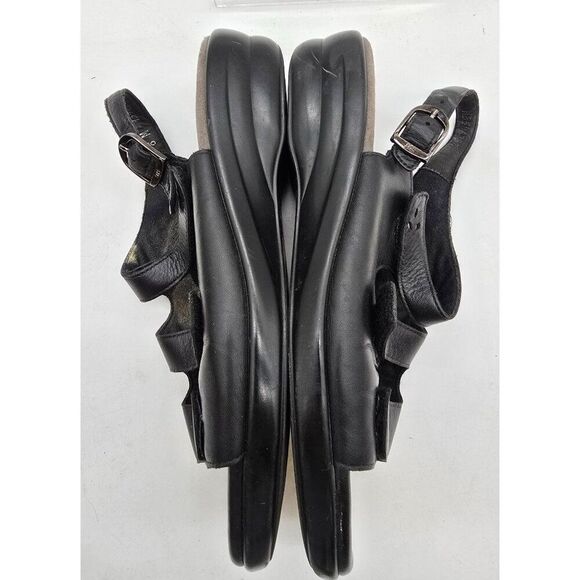 SAS Womens Black Leather Tripad Comfort Sandals With Adjustable Straps - Picture 5 of 8